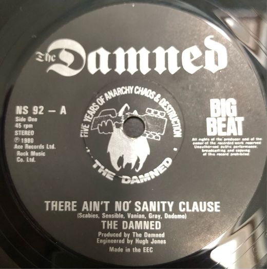 The Damned - There Ain't No Sanity Clause (1983) 7"