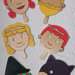 6 Quality Wooden Masks for Storytelling/Drama/Play