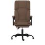 Massage Reclining Office Chair Brown Fabric Image 3