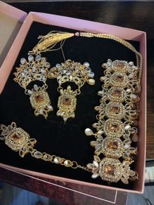 Mirror work indian jewellery set