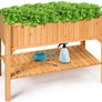 Raised Bed With Shelf, Long Lasting Pine Image 4