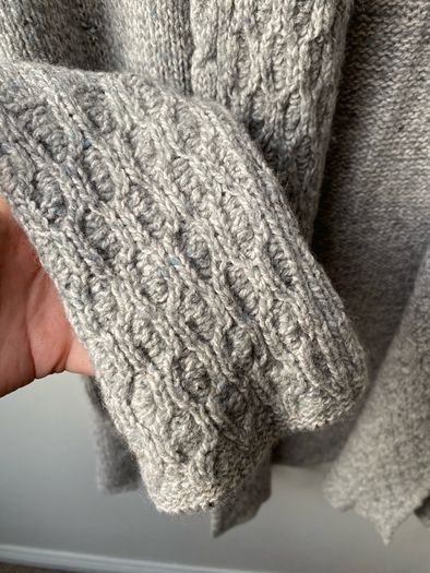IrelandsEye Knitwear Grey Luxury Blend Open Front Cardigan Small Made in Ireland