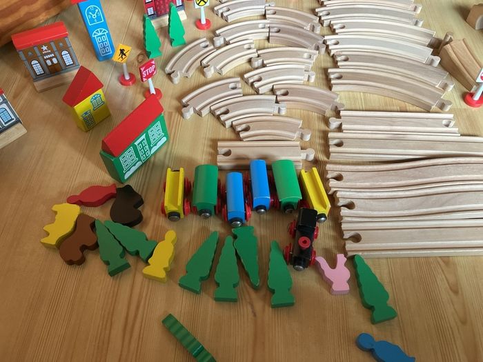 wooden train set