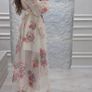 Floral Maxi Dress Ivory & Pink New Image 3
