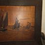 Vintage Marquetry Sailing Ships Image 3
