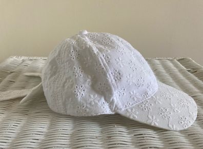 Primark White Bow Cap, One Size