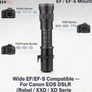 Telephoto Lens Manual Zoom For Canon Ef Mount Slr Cameras T7i T6 T6i T6s T7 T8i T3i, T4i, T5, T5i, Sl3 Sl2 Sl1 4000d 1500d 2000d 80d 90d 5d 6d 7d Ii 60d 750d 650d Sl3, 5d, 5d Iv Image 4