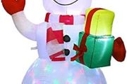 5ft Christmas Inflatable Snowman with Led Lights Cute Fun Blow Up Xmas Snowman Inflatable for Indoor Outdoor Yard Garden Lawn Christmas Decorations (FREE POSTAGE)