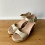 Ugg Atasha striped wedge cream leather sandals uk7.5 Image 2