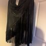 Magna black fringe wet look cover up jacket size UK20 EU 48 Postage included Image 2
