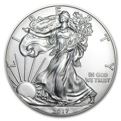 2017 USA 1 Dollar 1 oz Silver Bullion Coin - American Eagle BU (In Capsule)