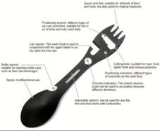 Spork , multipurpose camping utensil.