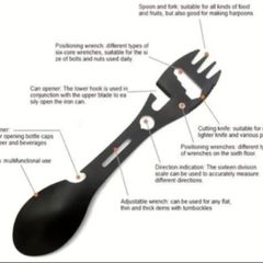 Spork , multipurpose camping utensil.