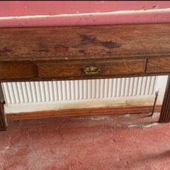 Solid Oak Edwardian Console Hall Table