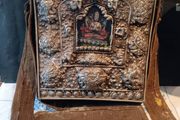 Large Silver Early 19th Century Gua with A Tsatsa of Green Tara