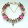Pink Pandora Style Charm Bracelet Image 2