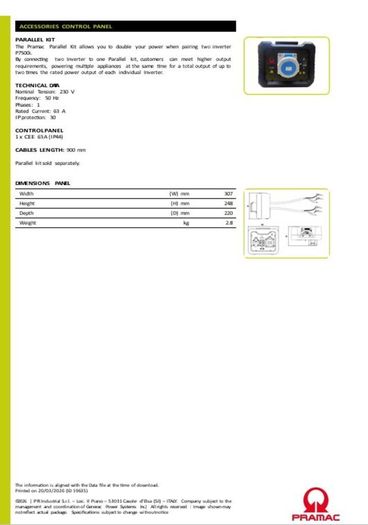 Pramac P7500i Generator 6.5KVA Generator