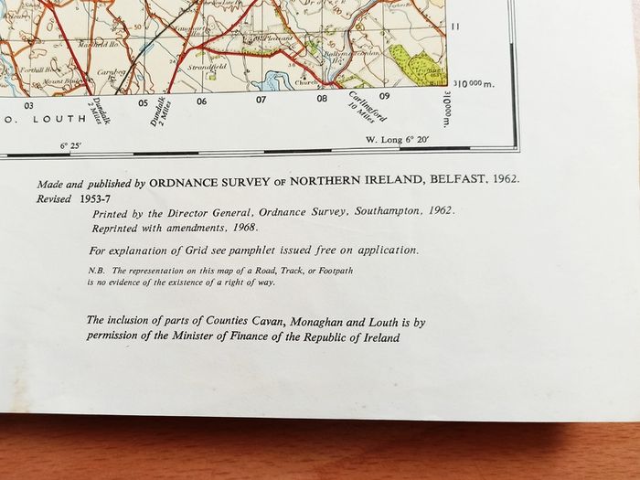 Vintage Ordnance Survey maps of Northern Ireland set of 9 maps