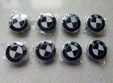 8 x BMW Black Caps 5 Series G20 G30 G01 G02 (56mm) Free Post