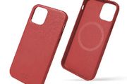 For Apple iPhone 15 Pro Aokus Magsafe Magnetic Leather Case Red