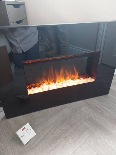 Wall mounted recessed electrical fire  580mm x 855mm x135mm depth