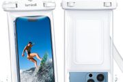 Lamicall Floating Waterproof Phone Pouch - [3D Seamless Body] IPX8 Waterproof Phone Case for Swimming Underwater Dry Bag with Lanyard for iPhone 17 16 15 14 13 12 Series, Samsung S23 [2 Pack] - White