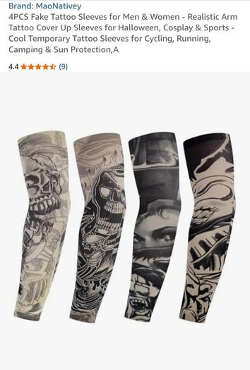 Prisoner Costume with handcuffs and fake tattoos
