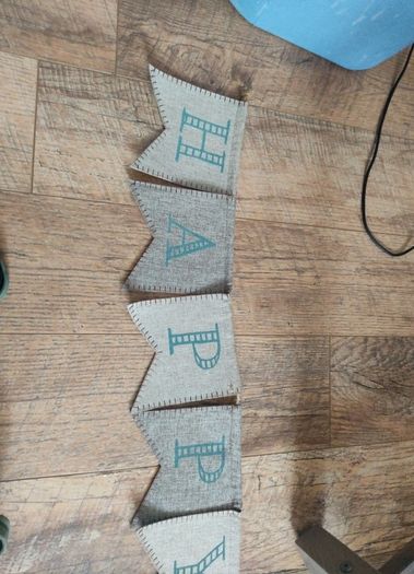 Bunting - 'Happy Home' - Strong tapestry material