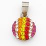925 Sterling Silver Crystal Rhinestone Rainbow Charm Image 3
