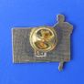 AUCHAN OLIVET (French supermarket chain) - clothing promotional enamel badge (1980's) Image 4