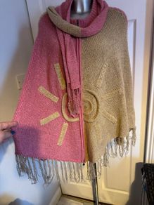 Inverse zipped beaded cape one size fits all Postage included
