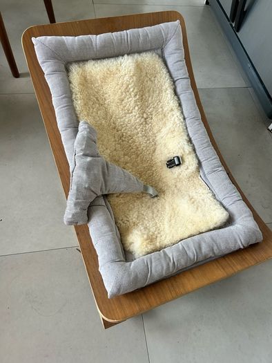 Charlie Crane baby Rocker with sheep wool insert