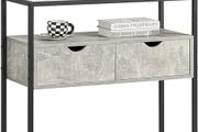 Console table  glass surface and 2 drawers for storage