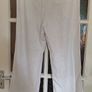Savida Dunnes Stores White Linen Wide Leg Trousers  Size 14 Long 33 Leg Image 3