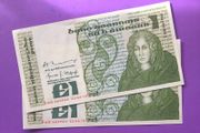 Irish one pound punt notes