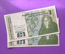 Irish one pound punt notes