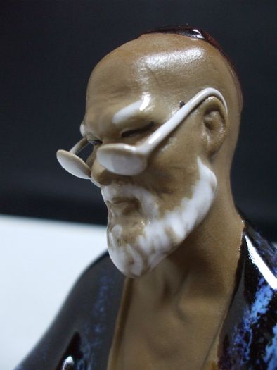 SALE!  Vintage Chinese Glazed Shiwan Mudman figurine - Scholar Reading