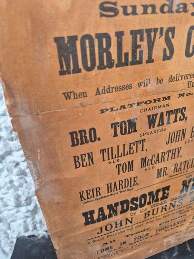 1891 antique original Labourers union poster