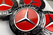Mercedes Center red caps 75mm