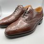 Loake 202T Brown Leather Brogues Shoes Wingtip UK 7.5 EU 41.5 - Made England Image 6