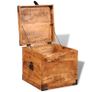 Storage Chest Cubic Rough Mango Wood Image 3