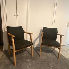Pair of Word armchairs