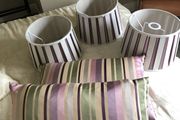 Light/lamp shades x3 &amp; 2 cushions