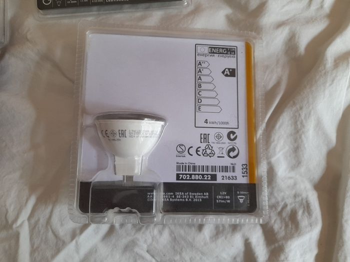 E4 LED light bulb bundle - 5xIKEA Ledare Gu10 400 Lm, 2 LED 230 lumen, 1x200 lumen