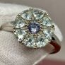 Sterling silver ring with Tanzanite & Aquamarine Image 4