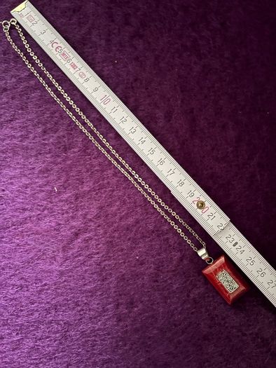 925 Silver Hallmarked Red Coral Pendant and Bracelet Set