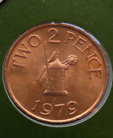 Guernsey 1979 Vintage Coin Stamp cover BUNC Sark Windmill