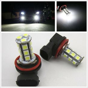 2x 12V White 6000K H11 18-SMD 5050 LED Headlight Bulbs Driving Fog Backup Lights
