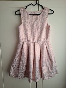 Girls pink rose gold dress
