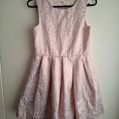 Girls pink rose gold dress